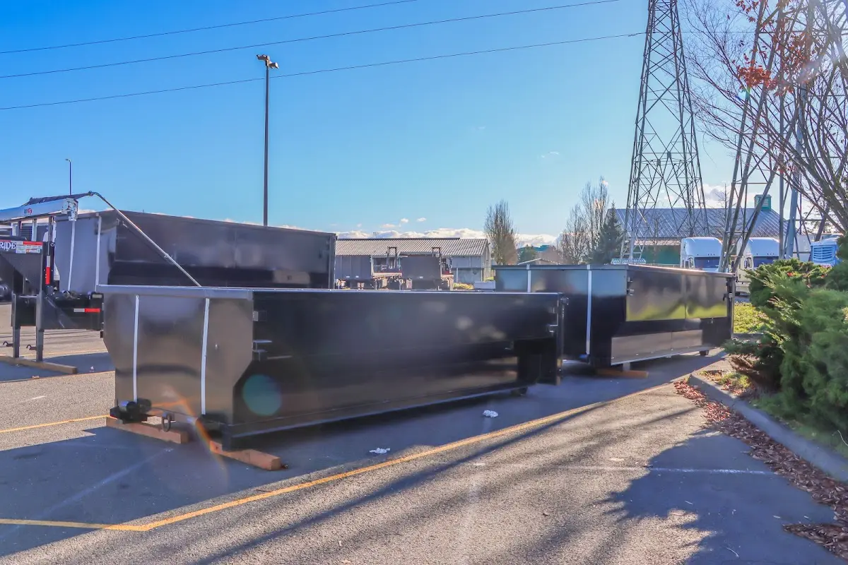 Roll-off dumpster ready for waste disposal at job site for 20 Yard Dumpster Rental in Morro Bay